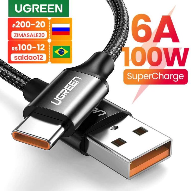Singles Day: AliExpress: Cable Ugreen USB Tipo C 6A 5A 100W Desde $39